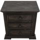 International Furniture Direct Dark Terra Chocolate Nightstand-4