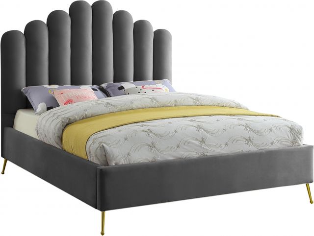 Meridian Furniture Lily Grey Queen Bed-0