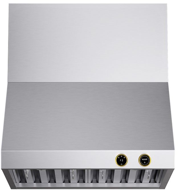 Kucht Professional 36" Stainless Steel Wall Mount Range Hood with Gold Accents-1