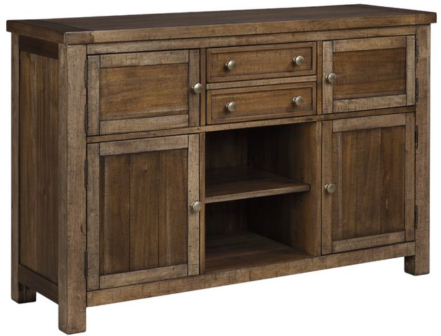 Signature Design by Ashley® Moriville 6-Piece Grayish Brown Counter Height Dining Set-3