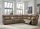Signature Design by Ashley® Max-Media 6-Piece Biscotti Power Reclining Modular Sectional with Audio Console-1