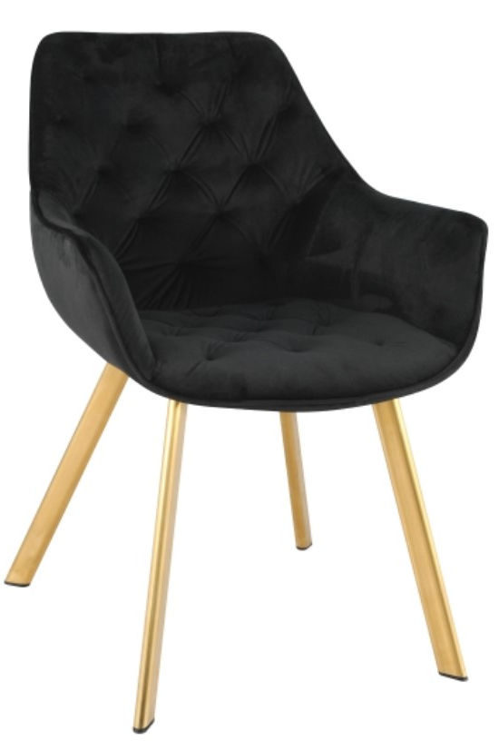 Mazin Furniture Ayami Dining Arm Chair with Gold Legs | Kullberg's