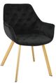 Mazin Furniture Ayami Black/Gold Dining Arm Chair -0