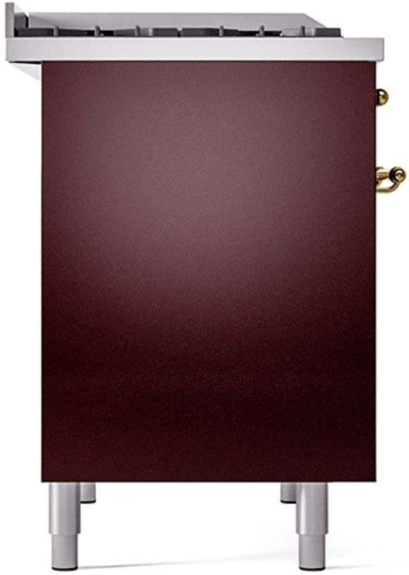 Ilve® Nostalgie II Series 40" Burgundy Pro Style Dual Fuel Range-3