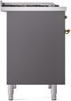 Ilve® Nostalgie II Series 40" Graphite Matte Pro Style Dual Fuel Range-3