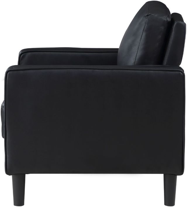 Coaster® Ruth Black Upholstered Track Arm Accent Chair-3