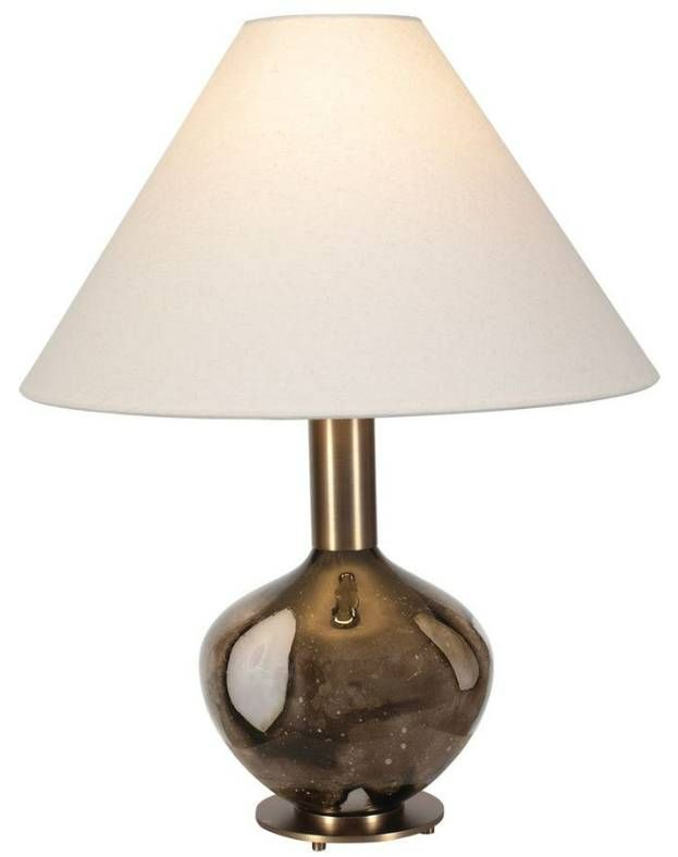 Uttermost® Montagu Dark Brown Table Lamp with Warm Brass Accent-0