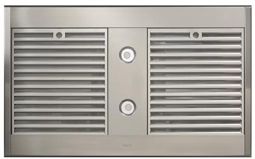 Best® Ispira 36" Stainless Steel Black Glass Island Range Hood-2