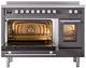 Ilve® Professional Plus II 48" Graphite Matte Pro Style Induction Range-3