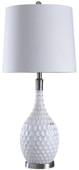 Stylecraft Aglona White Table Lamp -0