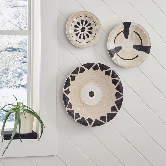 Signature Design by Ashley® Idamond 3-Piece Black/Natural/White Wall Decor Set-4