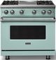 Viking® 5 Series 36" Splash Pro Style Gas (NG) Range with Polished Chrome Trim-0
