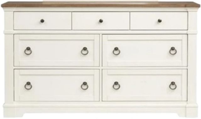 Magnussen Home® Kingston Whisper White/Cerused Nutmeg Dresser-2