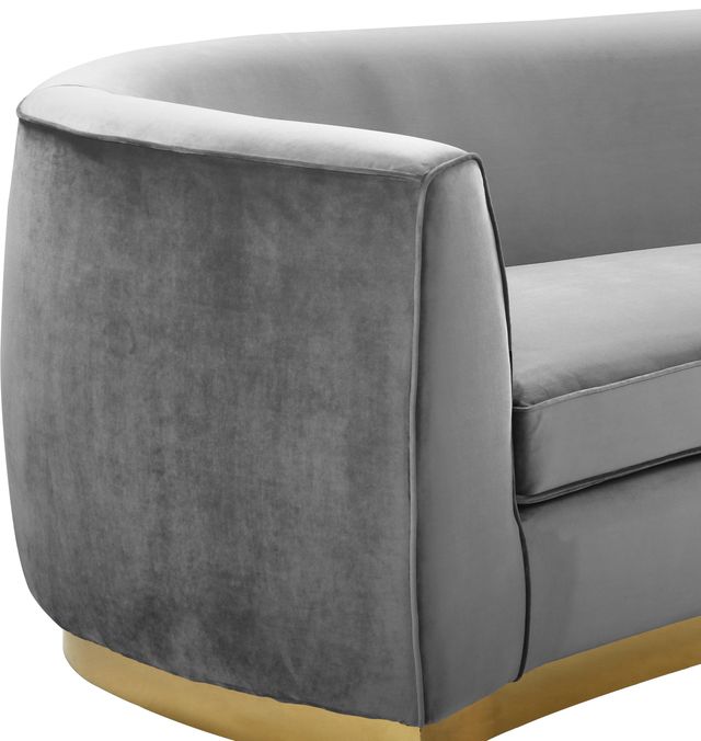 Meridian Furniture Julian Grey/Gold Velvet Sofa-2