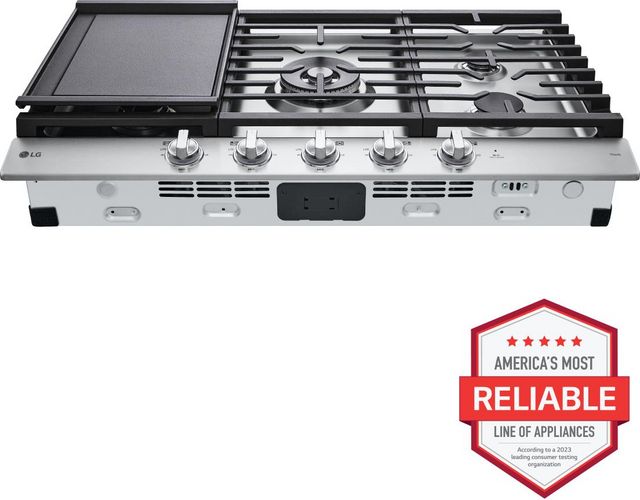 LG 36" Stainless Steel Gas Cooktop-1