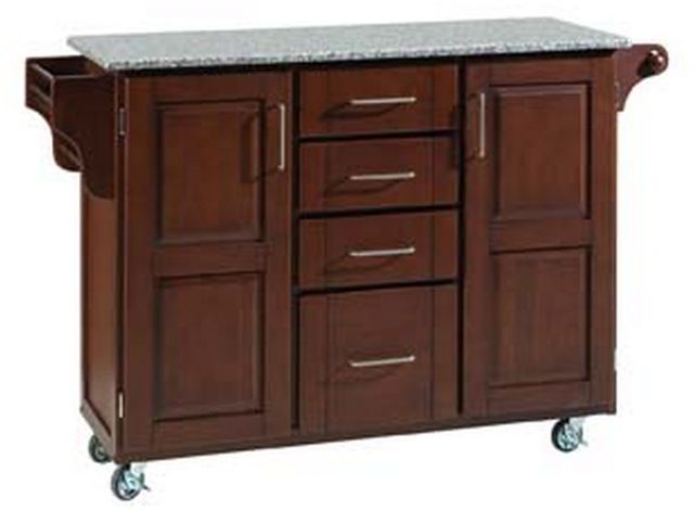 homestyles® Create-a-Cart Cherry/Salt-and-Pepper Granite Kitchen Cart-0
