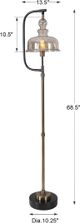 Uttermost® Elieser Antiqued Brushed Brass/Rusted Aged Black Floor Lamp-2