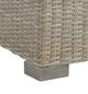 Elements International Ollie Tan/White Cream Olefin and Rattan Outdoor Ottoman-2