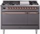 Ilve® Nostalgie II Series 48" Graphite Matte Pro Style Dual Fuel Range-0
