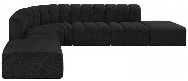Meridian Furniture Arc 7-Piece Black Sectional-1
