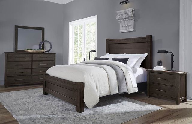Vaughan-Bassett Dovetail Java California King Low-Profile Poster Bed-1