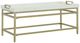 Fairfield® East Camden Pearl Top Cocktail Table with Antique Brass Base-0