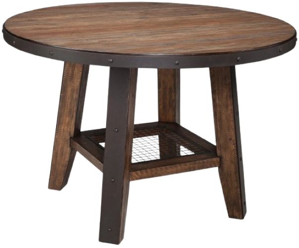 Intercon Taos Canyon Brown Round Gathering Counter Height Table-0