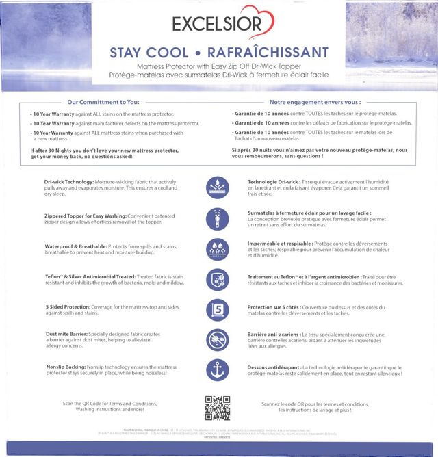 Excelsior® Stay Cool Twin XL Mattress Protector-3