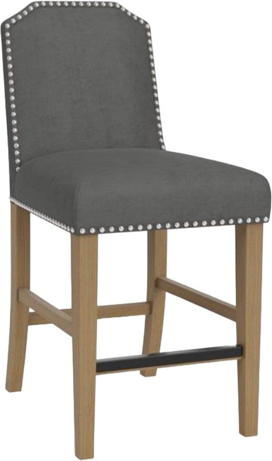 Riverside Furniture Mix-N-Match Chairs 2-Piece Slate Clipped Top Upholstered Stool Set-1