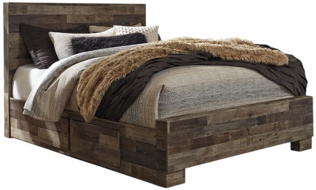 Benchcraft® Derekson 5-Piece Multi Gray Queen Panel Bed Set-1