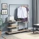 ACME Furniture Brantley Oak/Sandy Gray 3-Shelf Hanger Rack-1