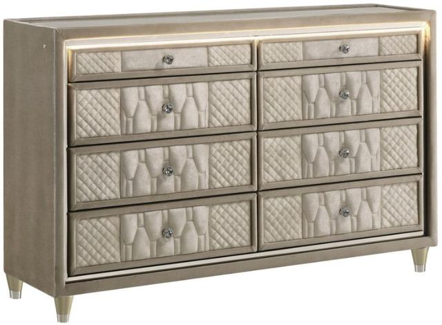 Coaster® Lorient 4-Piece Camel/Ivory Queen Panel  Bedroom Set-4
