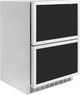 ZLINE Autograph Edition Touchstone 4.6 Cu. Ft. Panel Ready Outdoor-Rated Refrigerator Drawers with Champagne Bronze Handles-4