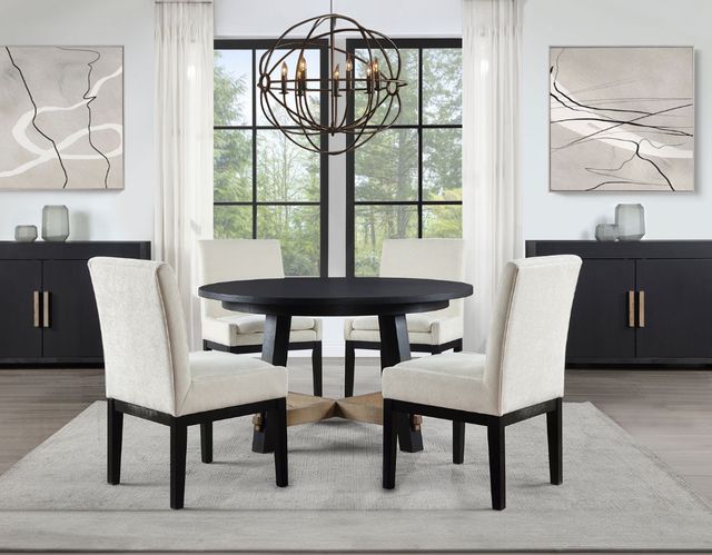 Steve Silver Co. Aubrey Black/Eggshell Dining Side Chair-1