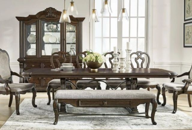 Signature Design by Ashley® Maylee Dark Brown Upholstered Storage Bench-1