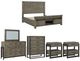Signature Design by Ashley® Brennagan 6-Piece Gray King Storage Panel Bed Set-0