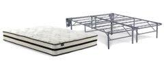 Sierra Sleep® by Ashley® Chime 2-Piece 10" Hybrid and Better than a Boxspring Foundation Queen Mattress Set