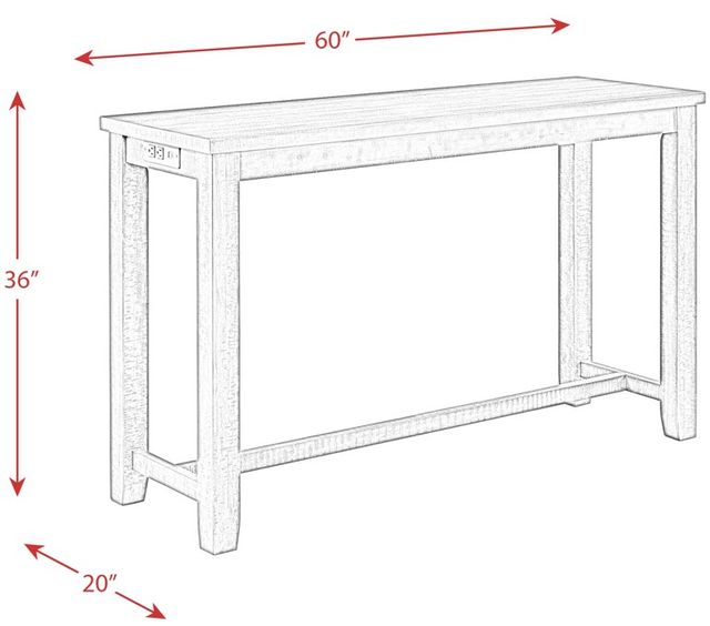 Elements International Stone 4-Piece Gray Occasional Bar Table Set-3
