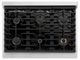 ZLINE Autograph Edition 36" Stainless Steel Pro Style Gas Range with White Matte Door and Polished Gold Accents-4