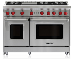 Wolf® 48" Stainless Steel Pro Style Natural Gas Range