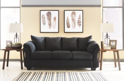 Signature Design by Ashley® Darcy Black Full Sofa Sleeper-2
