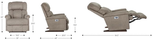 La-Z-Boy® Pinnacle Shell Power Wall Recliner with Headrest and Lumbar-2
