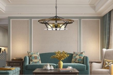 Cal® Lighting & Accessories Sherrill Bronze Chandelier-1