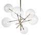 YHD Antique Brass 6-Light Chandelier-0