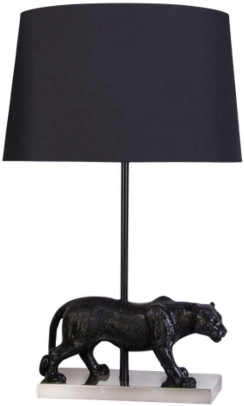 Classy Living 2-Piece Panther Noir Black Table Lamp Set-0