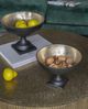 A & B Home Black/Gold Round Footed Bowl-4