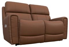 La-Z-Boy® Apollo Caramel Leather Power Reclining Loveseat with Headrest and Lumbar