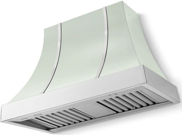 La Cornue CornuFé Cascade 44" Tapestry Mounted Range Hood with Polished Chrome Trim-0