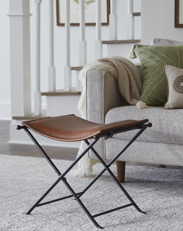 Martin Svensson Saddle Seat Black/Cinnamon Accent Stool-1