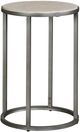 Hammary® Modern Basics Brown Marble Top Round End Table with Antique Silver Base-0